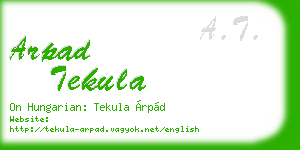 arpad tekula business card